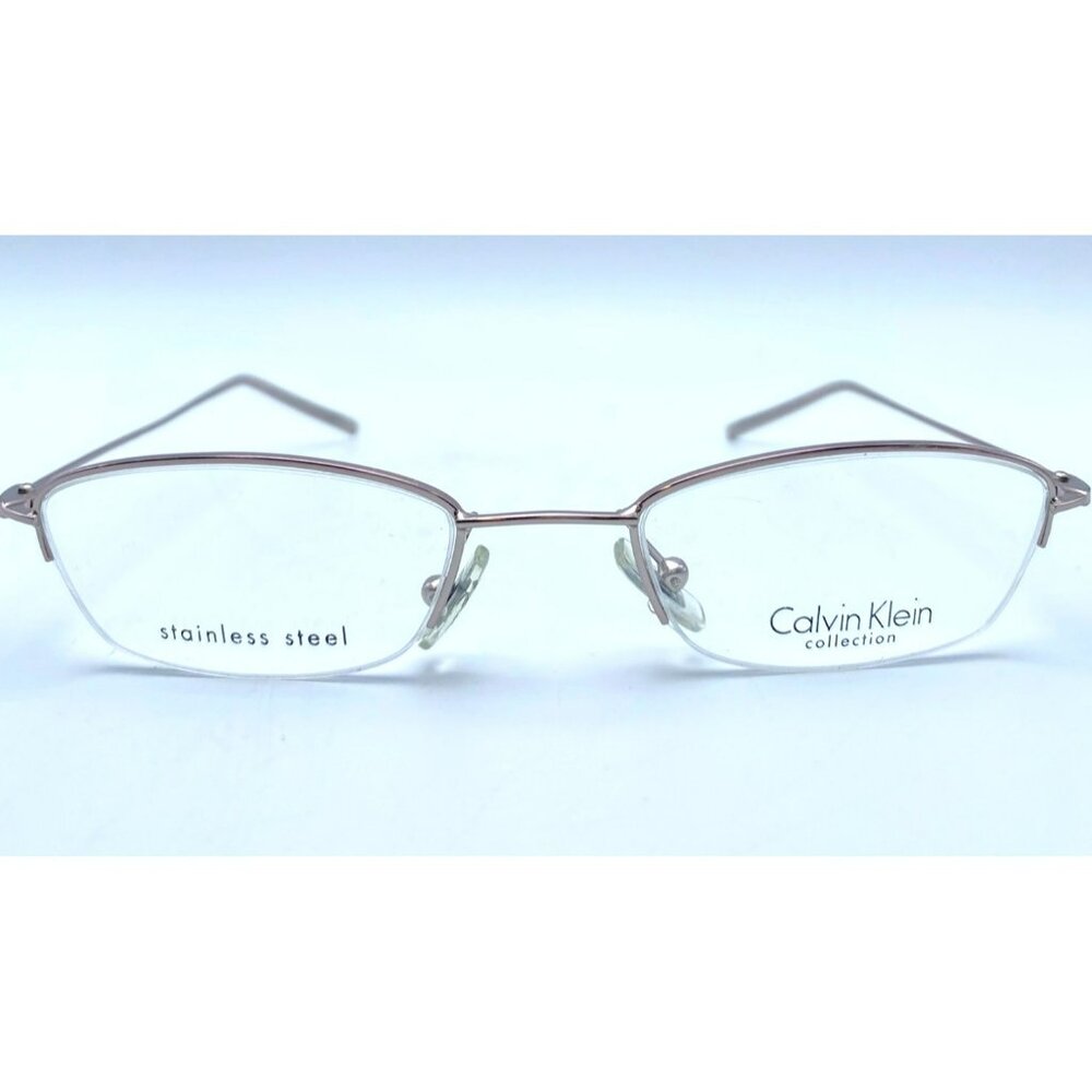 Calvin Klein Eyeglasses Glass Frames Metal Silver Italy 135 441 596 MSRP $199